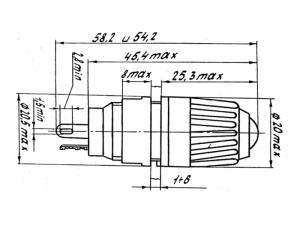 Фонарь:ФШМ-1 зел. B9s/14