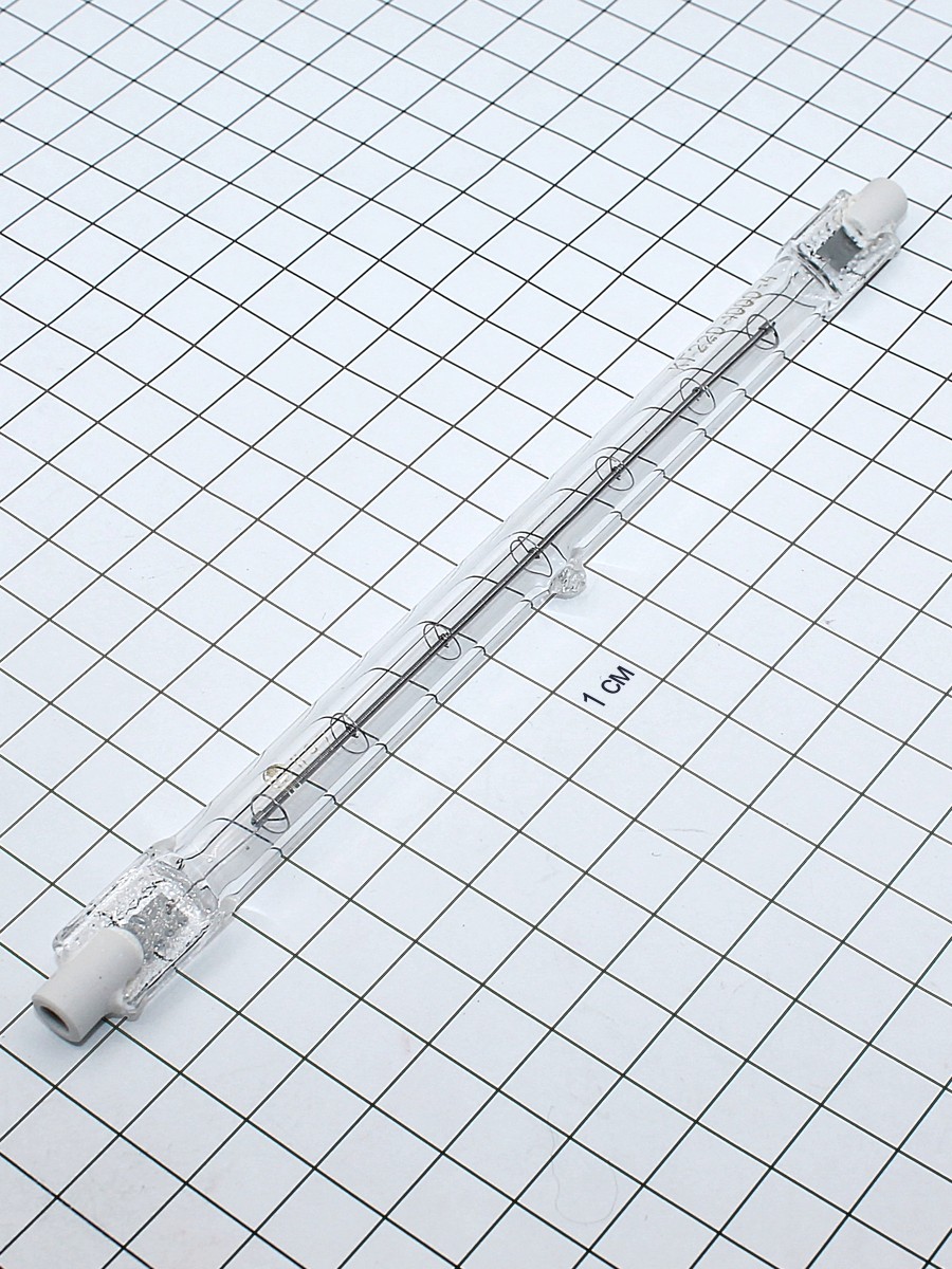 КГ220-1000-4-R7s галогеновая 1000Вт ,  189мм х11мм  (двухцокольная, линейная) 3200K