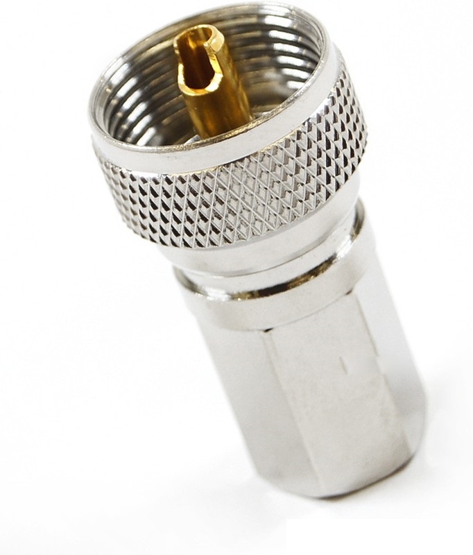 UHF-коннектор (п) на кабель RG-213 (вкручив.) (Twist-on) (HYR-0605E) (GU-605E) (UHF-7506E)