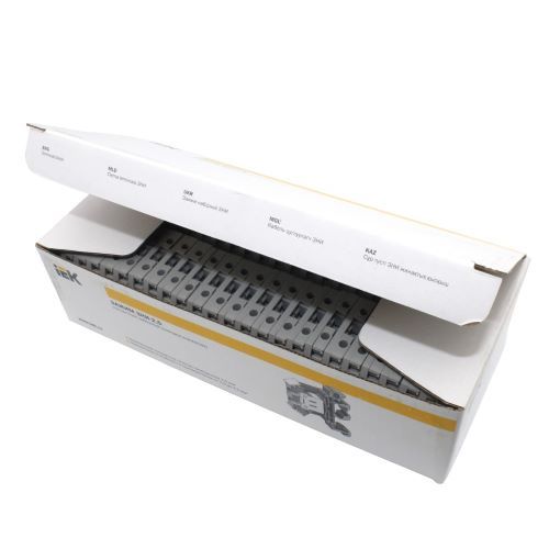 Зажим наборный на DIN-рейку:ЗНИ-2,5мм2, серый (YZN10-002-K03)