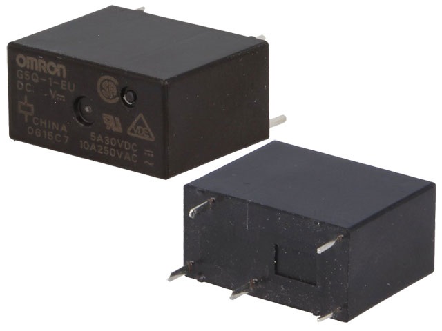 SPDT, 10A/250ВAC; ; миниатюрное, 20.3x10.3x15.8мм / TRJ-12VDC-SA-CD-R =12В 1п, G5Q14EU12DC