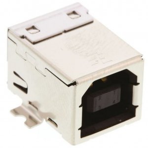 прямой угол, SMD, 4pin Разъем USB (м) на плату, тип В, поверхн. монтаж, угловой (1-1734346-1)