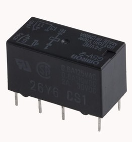 нагрузка 0,5A - 125VAC, 2A - 30VDC / миниатюрное 20,5х10,1х11,5мм =12В 2п, G5V212DC
