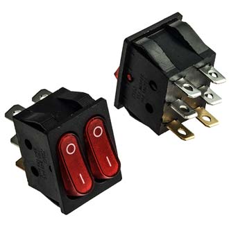 ON-OFF, 2 клавиши ., 6 ., 2822, , (KCD4-2101N-C3-R/6P)