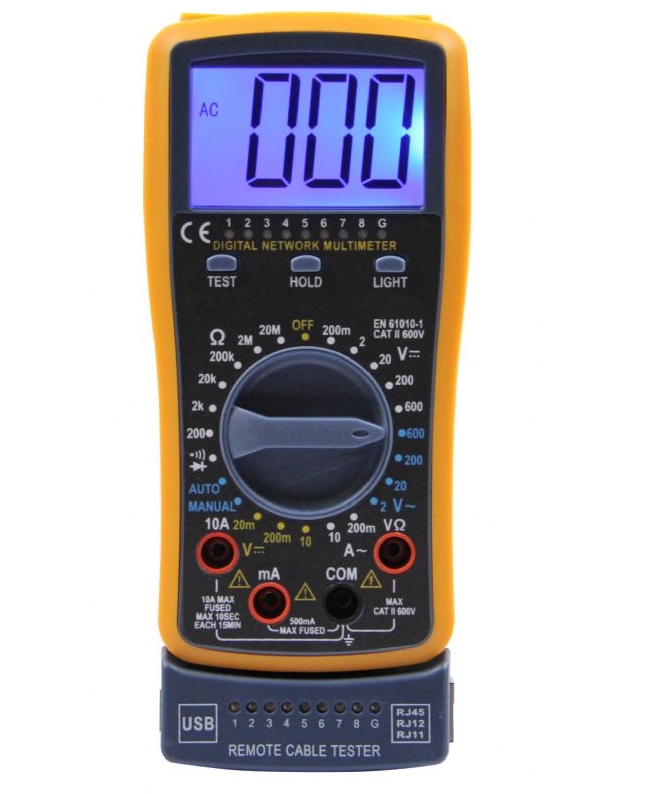 с подсветкой Мультиметр S-Line:DT4300A с кабельным тестером