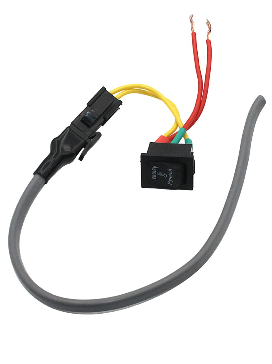 Переключатель 3 конт., 13х 8, черный on-off-on (XW-601)(250В,10А) + коннектор 2PIN на проводе