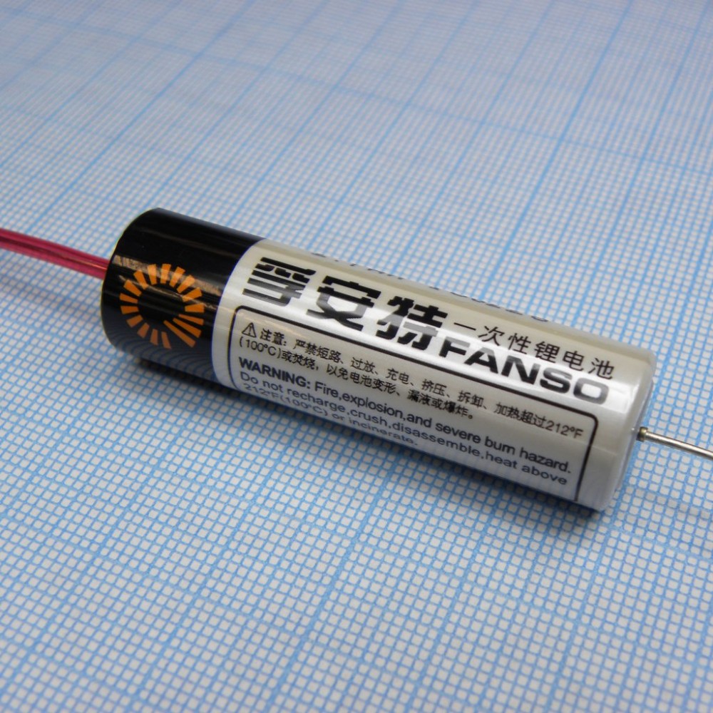 Fanso Литиевая батарея 3,6V - AA ER14505H/P  (2 аксиальных вывода)