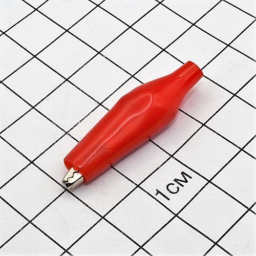 Зажим изолированный "Aligator" 40 мм, красный (16-0001)