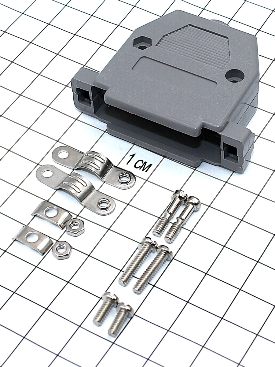 Корпус разъема 25 pin (DP-25C-G) серый