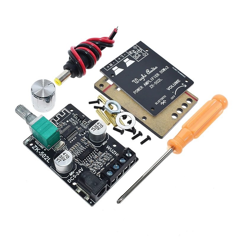 "KIT-CFS-ZK502L-Усилитель класса D, 2 х 50Вт, Bluetooth 5.0; с корпусом" "KIT-CFS-ZK502L-Усилитель класса D, 2 х 50Вт, Bluetooth 5.0; с корпусом"
