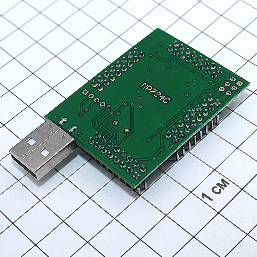 KIT-MP724C:Адаптер для запайки-проверки микросхем в корпусе TQFP64(QFP64) с USB-разъёмом