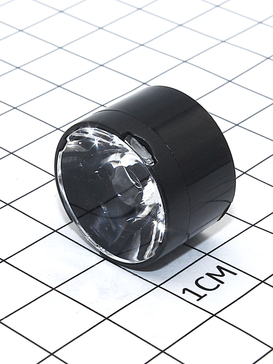 Линза круглая 21,6*14,04мм, одинарная, угол излучения овал 38°-24°, для CREE MC-E (FA10615_LM1-REC)