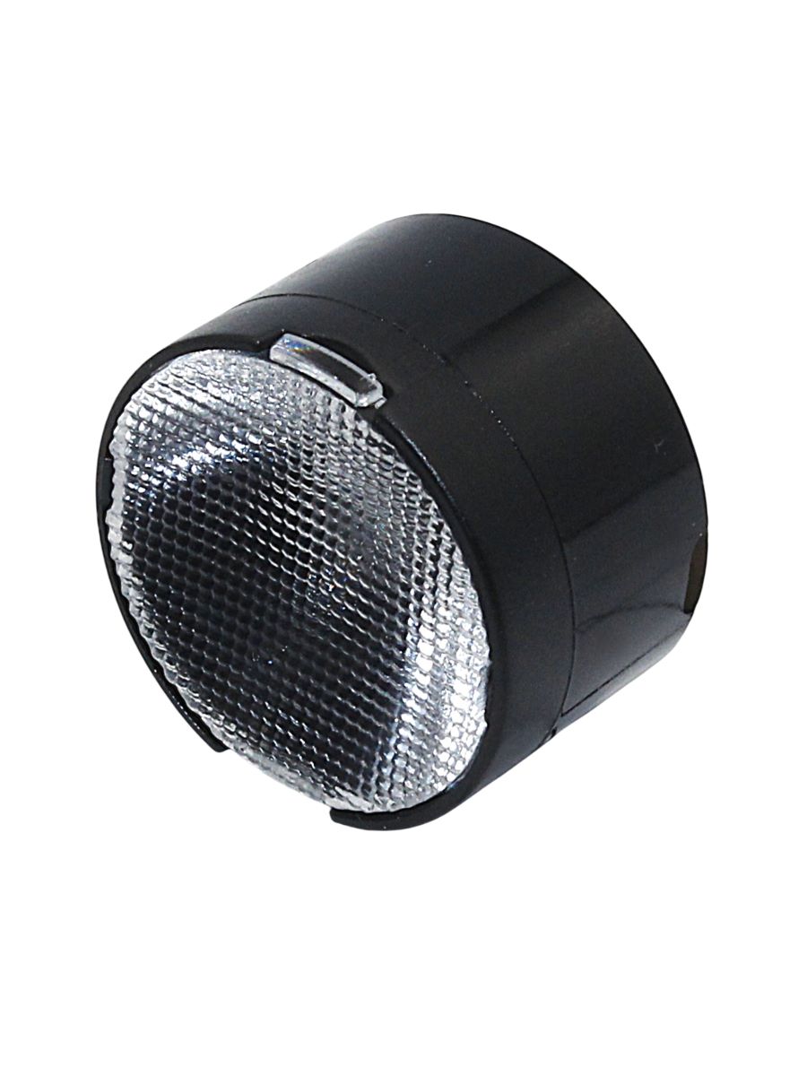 Линза круглая для 1 светодиода типа Nichia серии NS6x83, диаметр 21,6мм, высота 13,5 мм, угол излучения овал, горизонтальный 35°, вертикальный 25° 21,6*13,5, , 35-25, Nichia NS6x83 (FA10698_LN2-REC)