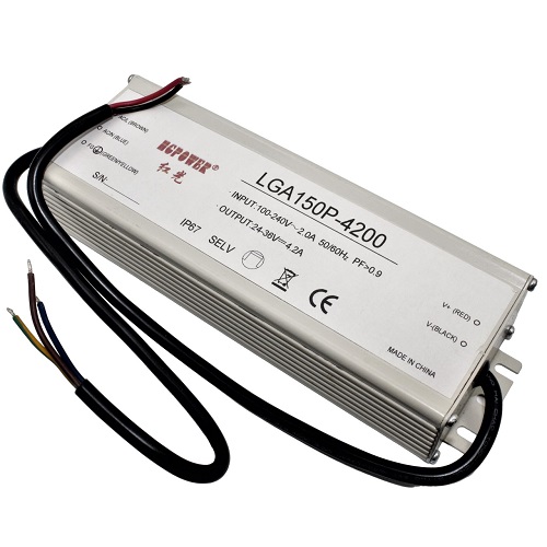 AC/DC- LED 4200mA 150 100-240VAC->24-36VDC IP67 LGA-150P-4200