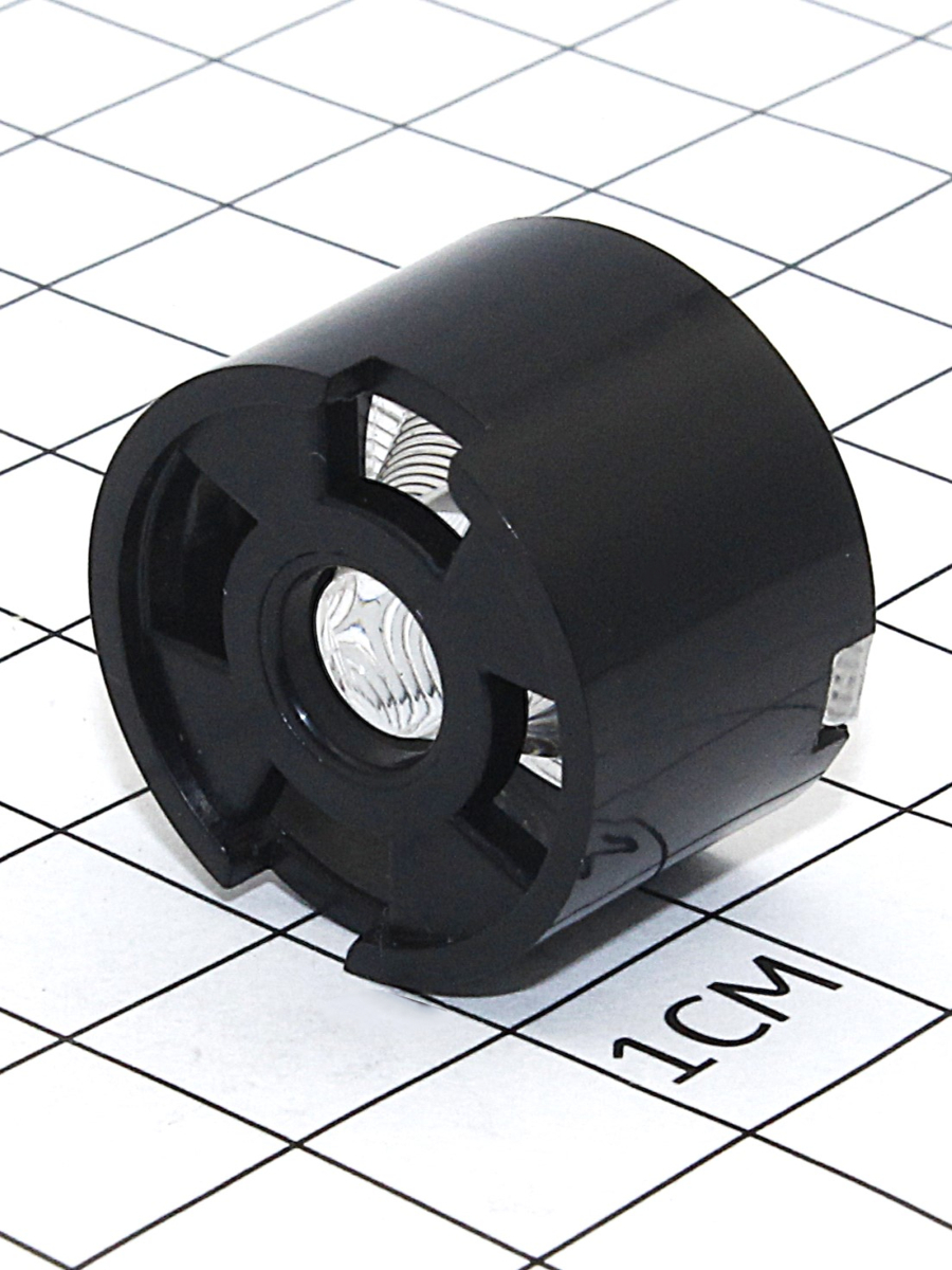 Линза круглая 21,4*14,2мм, одинарная, угол излучения овал 30°-40° (L-H2-30X40)