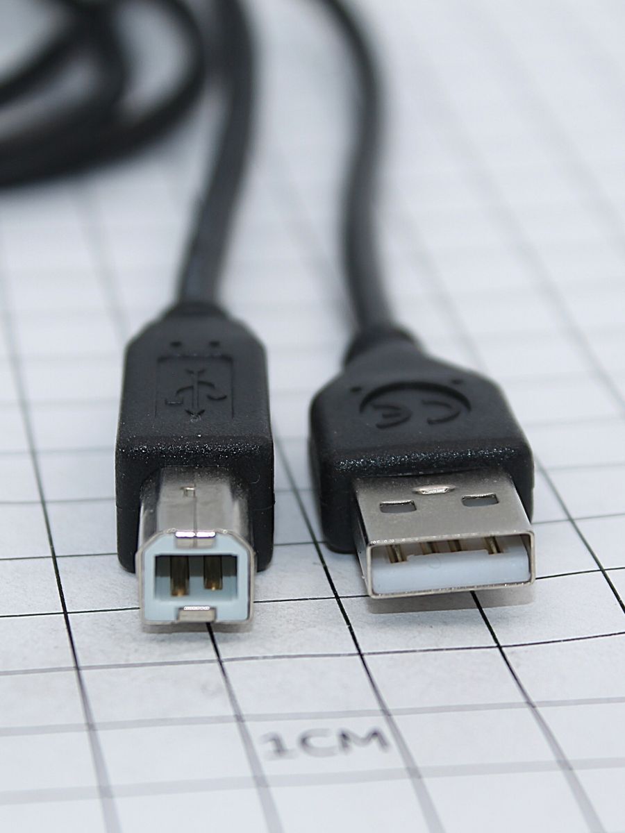 Кабель USB (п-п) тип А-В; 1,8 м (CCF-USB2-AMBM-6) с 1 феррит.кольцом, черный