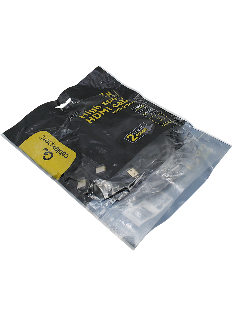 Кабель HDMI 19 (п) -19 (п),  3 м, v2.0, GOLD (2 феррит.кольца) (CCF2-HDMI4-10)