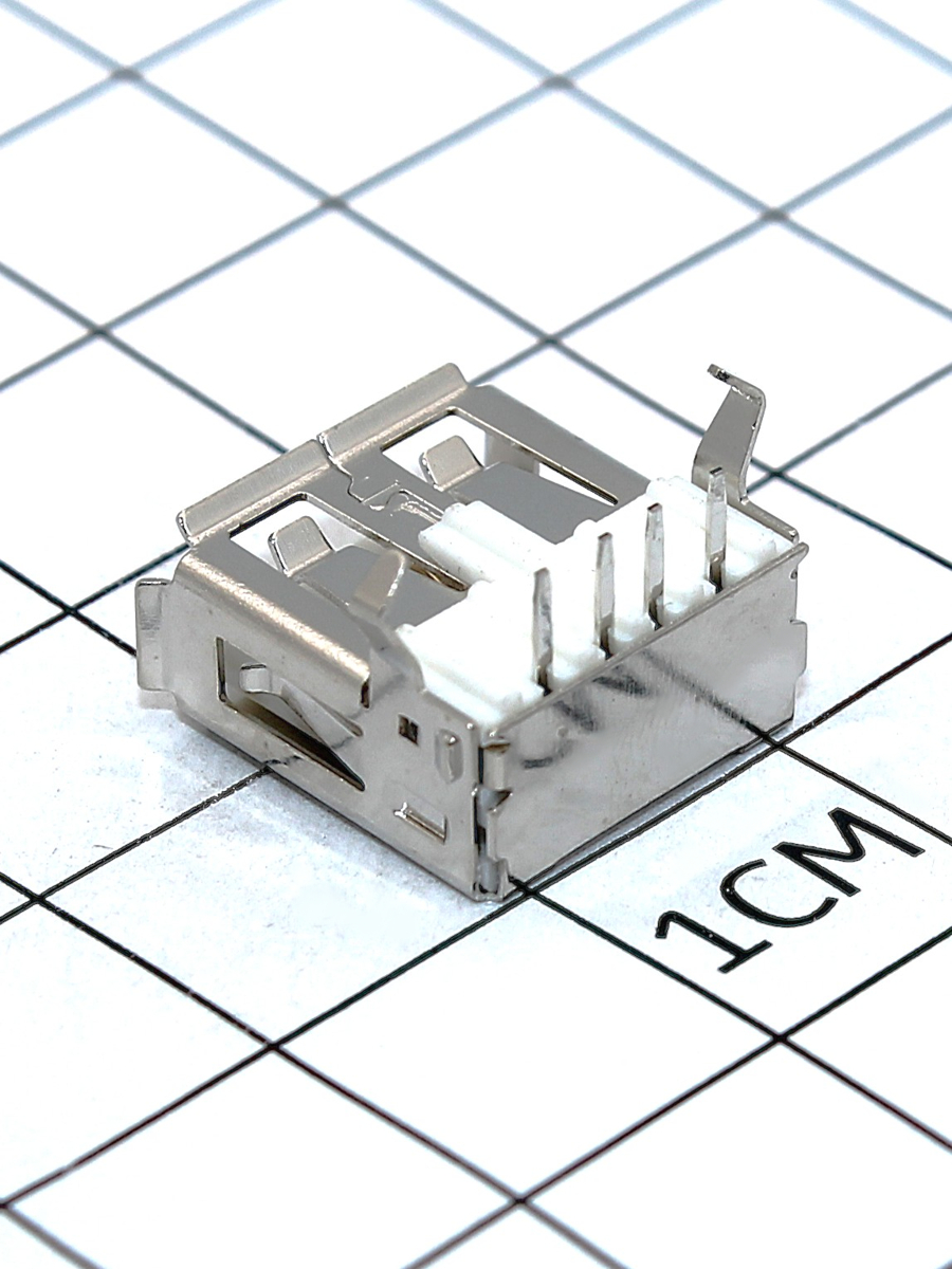 Разъем USB (м) на плату, тип А, угловой (DS1095-WNR0)