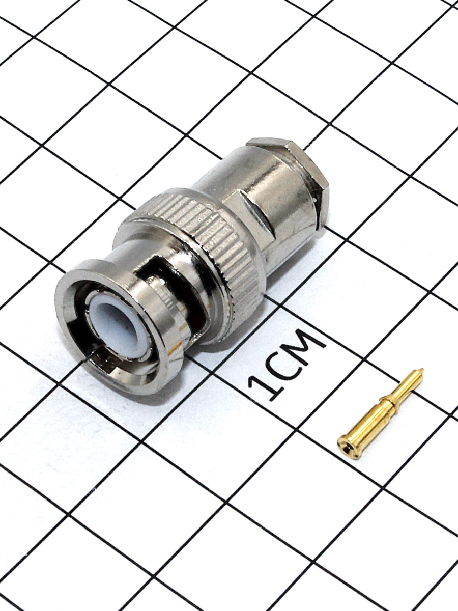 BNC-коннектор RG-59 под пайку (BNC-S59P) (BNC-7006B) (GB-101B)