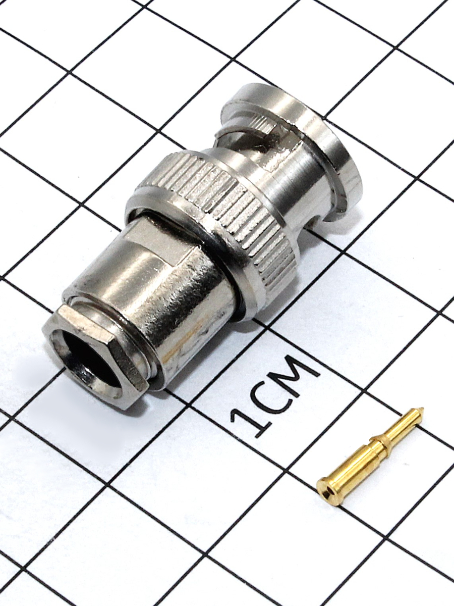 BNC-коннектор RG-59 под пайку (BNC-S59P) (BNC-7006B) (GB-101B)