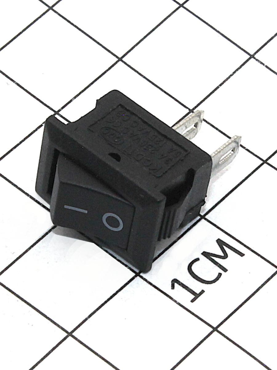 Переключатель 2 конт., 13х 8, черный (SWR-81) (36-2010) 220В,3А