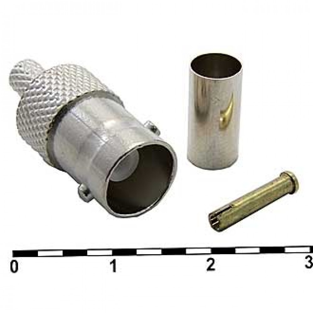 BNC-гнездо на кабель RG-58 обжимной (BNC-C58J)